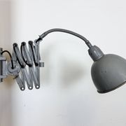 Grey Industrial Scissor Wall Lamp from Elektroinstala, 1960s