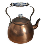 Dutch copper and porcelain teapot