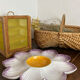 Divided plate, large ceramic flower, Italy