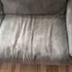 Sky blue ribbed 3-seater sofa