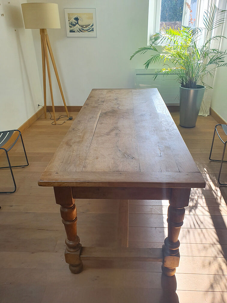 Table ancienne de ferme en chêne 8-10 personnes