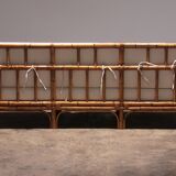 Vintage Italian Bamboo Sofa with Cushions from the 1970s