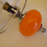 Vintage hanging from the 70s with chrome frame and enamelled orange ball finish