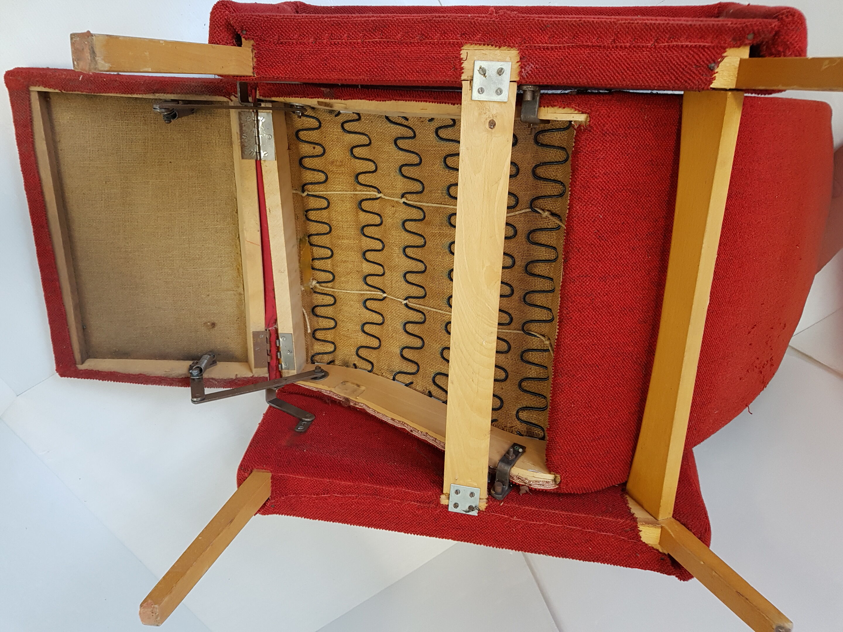 Chair with footrest of the 1950s