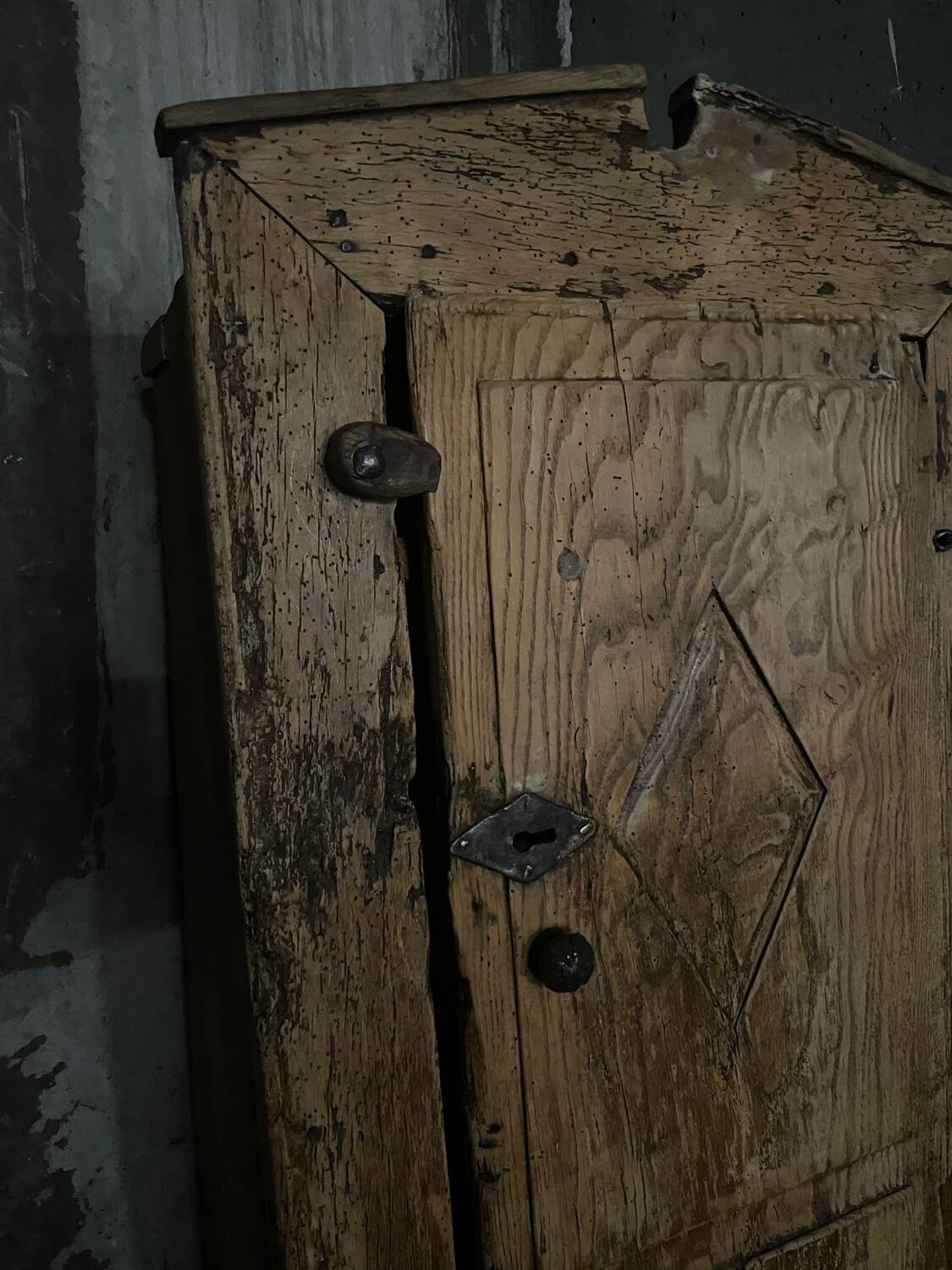 18th century rustic cabinet, Spanish folk art