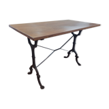 Table de bistrot piètement fonte dessus chêne