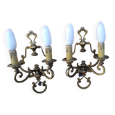 Paire d'applique bronze vintage