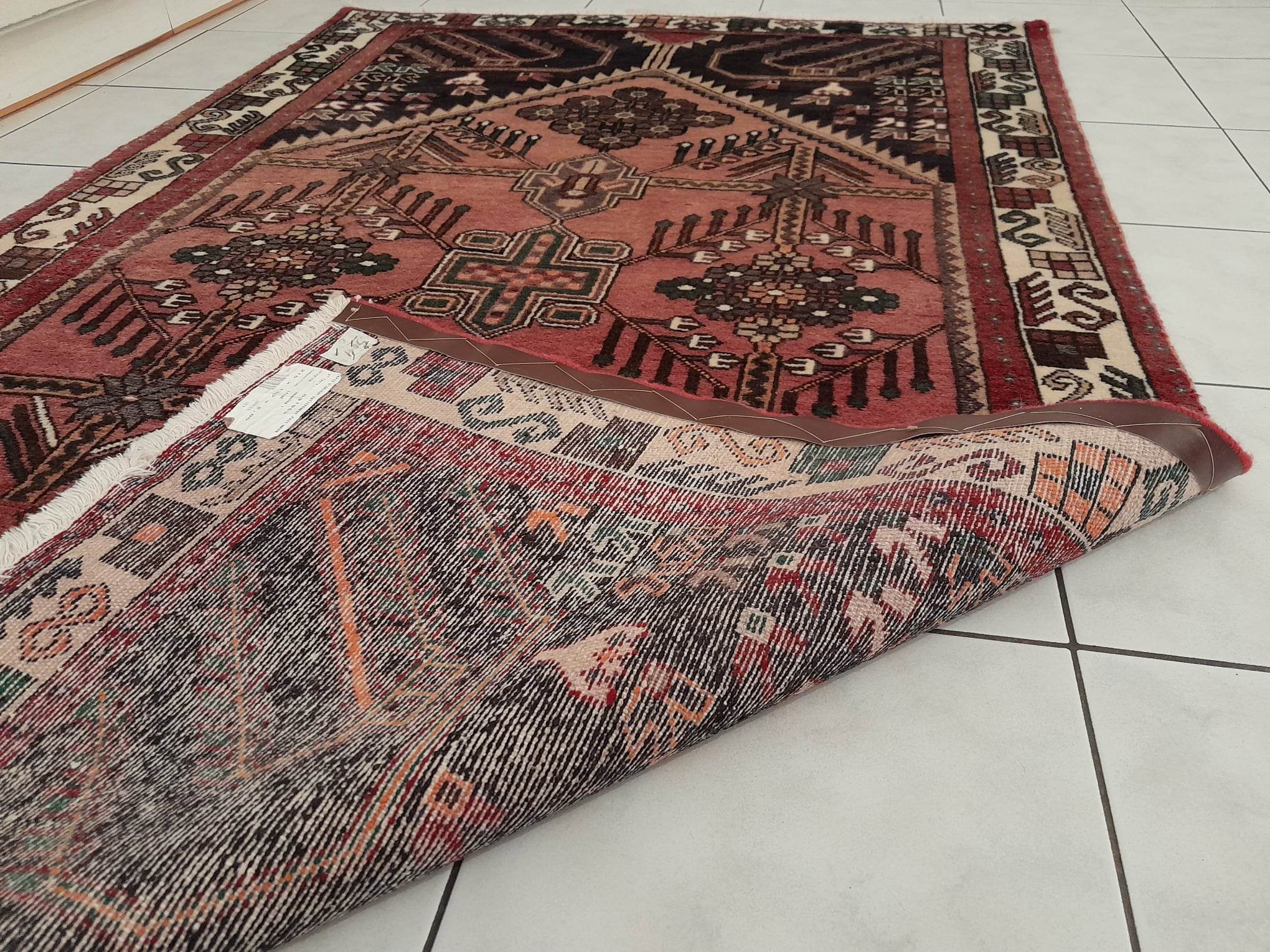 Handmade Persian Hamadan rug 215x130cm
