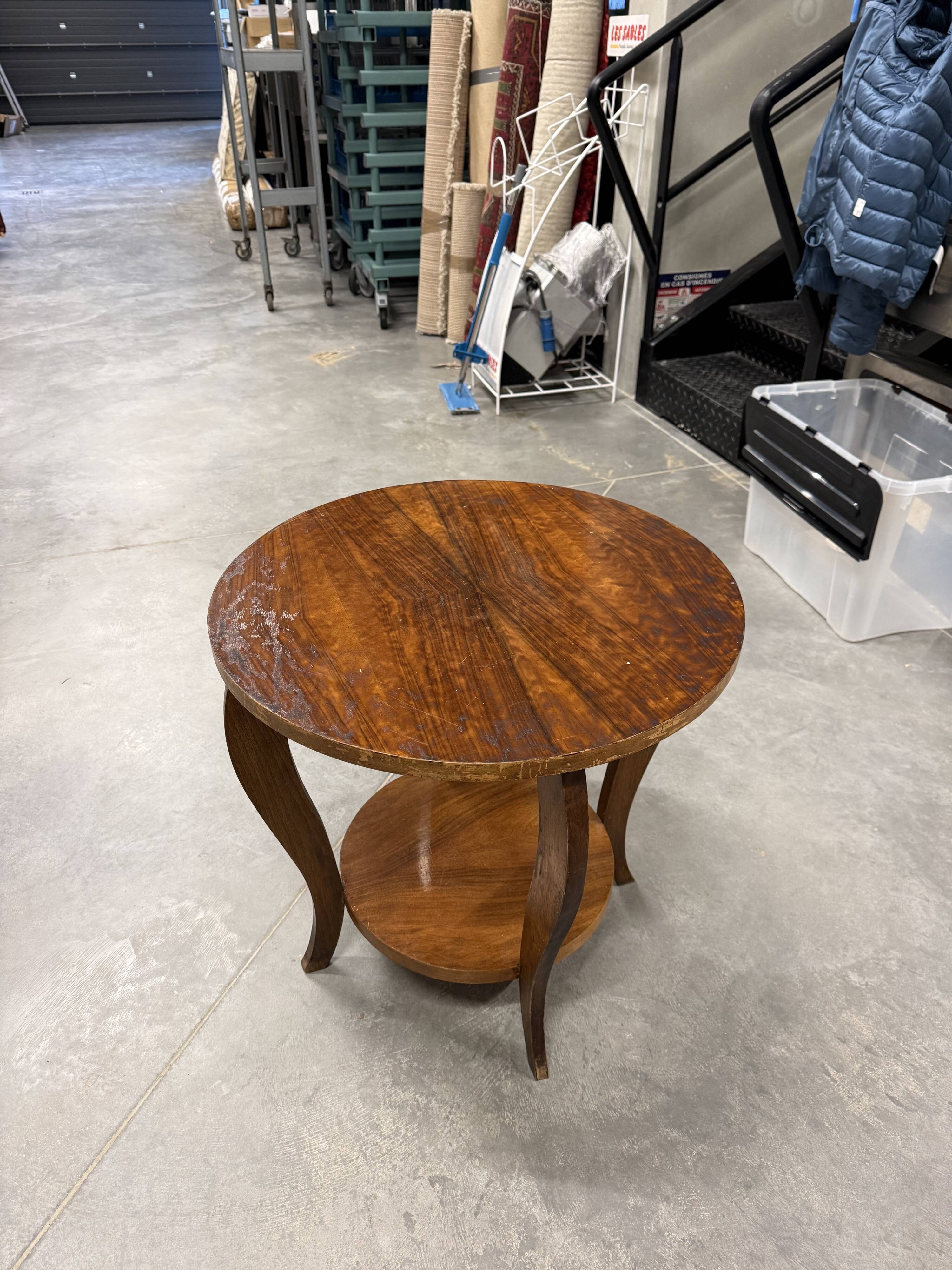 Art Deco oak side table guéridon