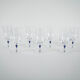 The set of Venise Saphir glasses, French design, 1970s, manufactured by Cri