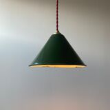 Lot 2 industrial suspensions green emaillees 20 cm
