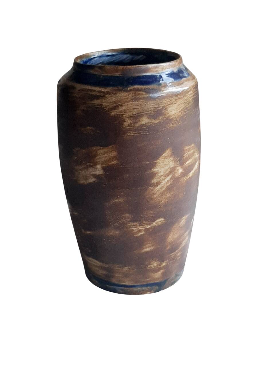 Glazed stoneware vase signed