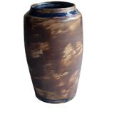 Glazed stoneware vase signed