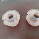Lot de 2 tulipes en pâte de verre rose