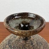 Vintage German brutalist studio mushroom vase by Gerhard Liebenthron, 1970s.