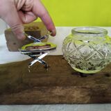 Sucrier verre ciselé