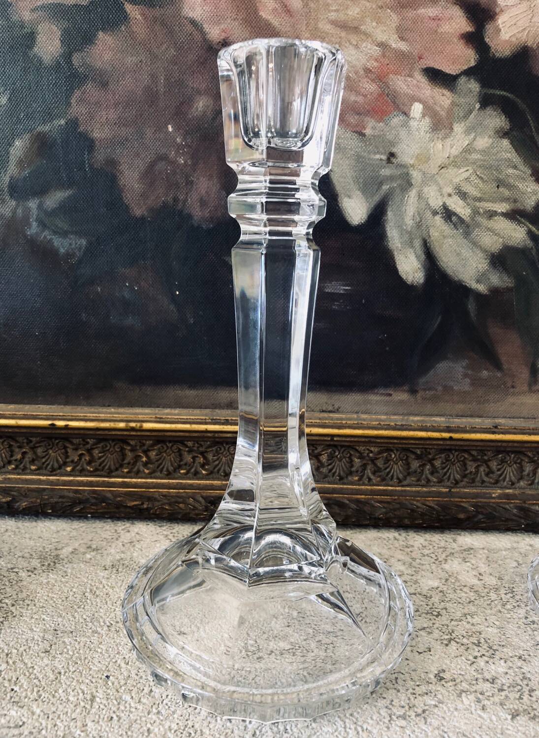 Pair of Italian Crystal Candlesticks 1970