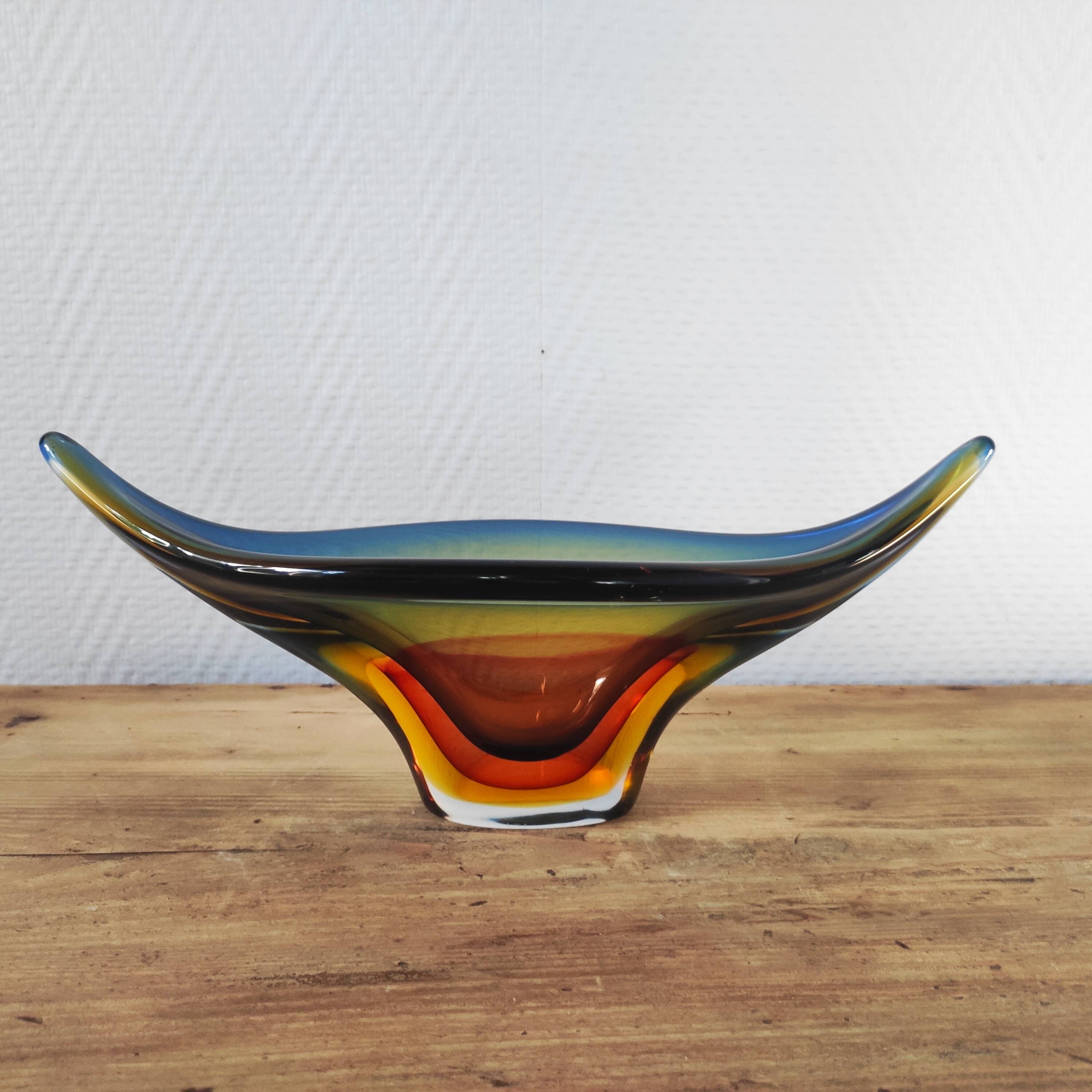 Murano glass cup Sommerso Italy 1960
