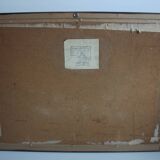 Hand painted painting, oil on fiberboard, signed, Czechoslovakia, 1960's.