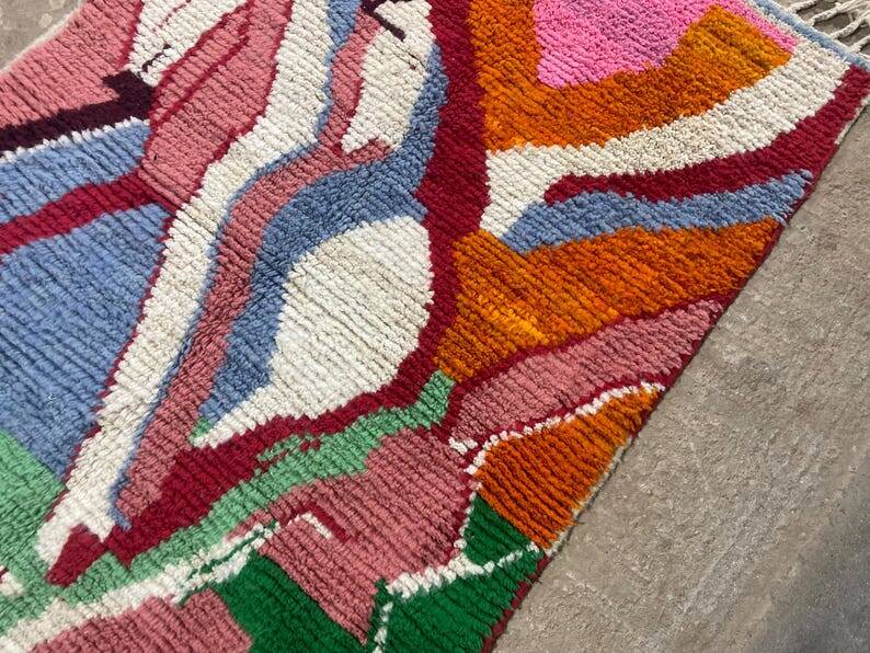 Wool Beni Ourain Rug,custom moroccan rug 150/250cm