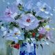 Tableau huile sur toile, Bouquet de Fleurs, Signé Mallet