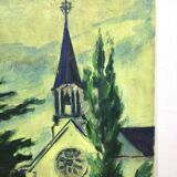 R. Rodrigue - Oil On Canvas “Protestant Church of Vésinet”