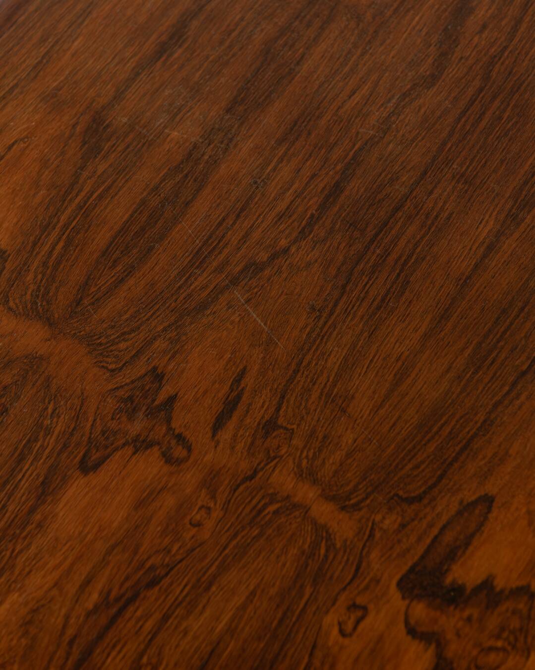 Vintage Rosewood Coffee Table Leather Magazine Shelf Topform Dutch MCM 1960