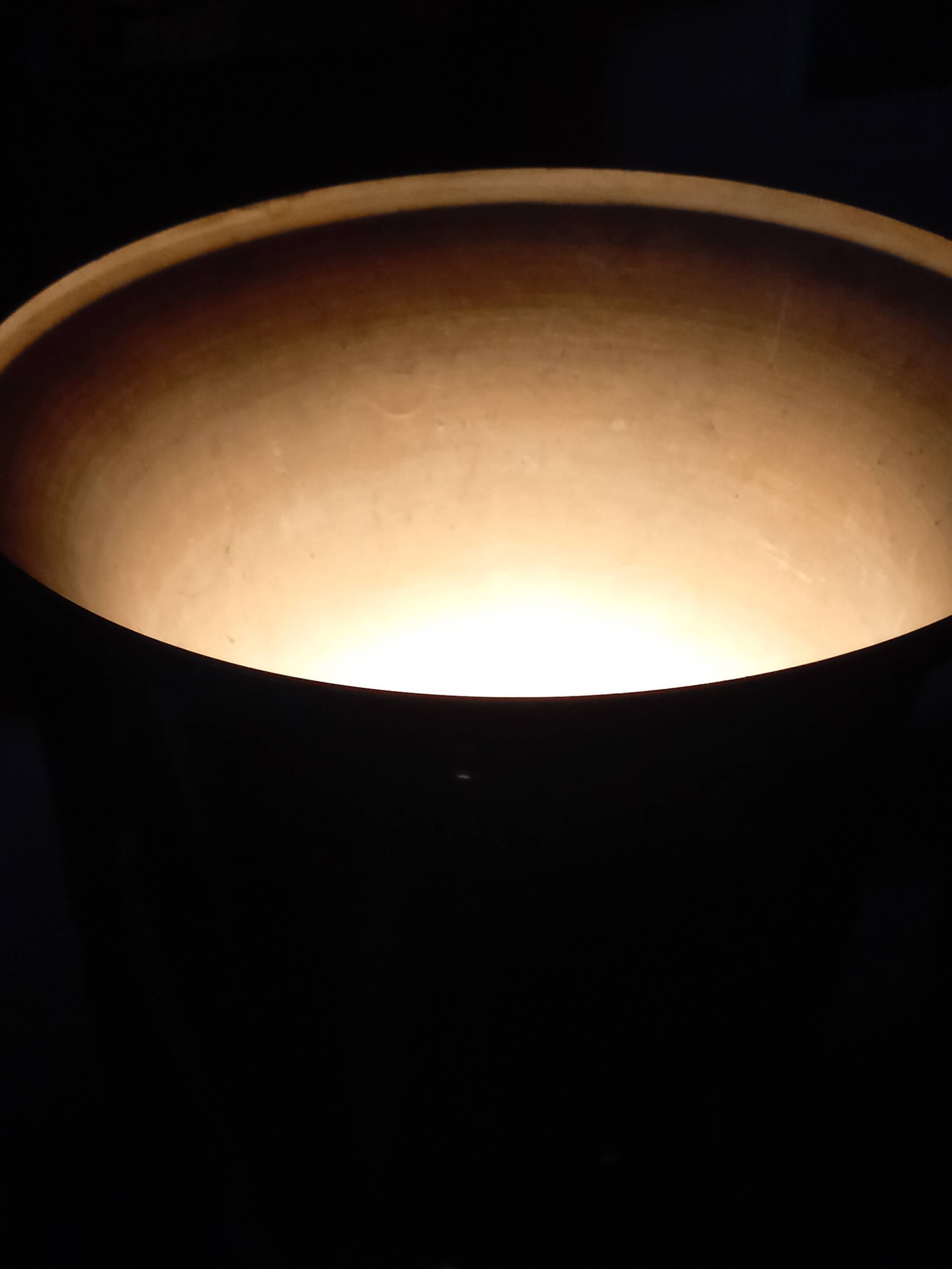 Art Deco tulip lamp in copper metal, 42.5cm from the 1930s.