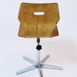 Swiss made height adjustable childrens school chair by Embru, 1960