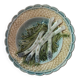 Set of 6 asparagus plates in majolica