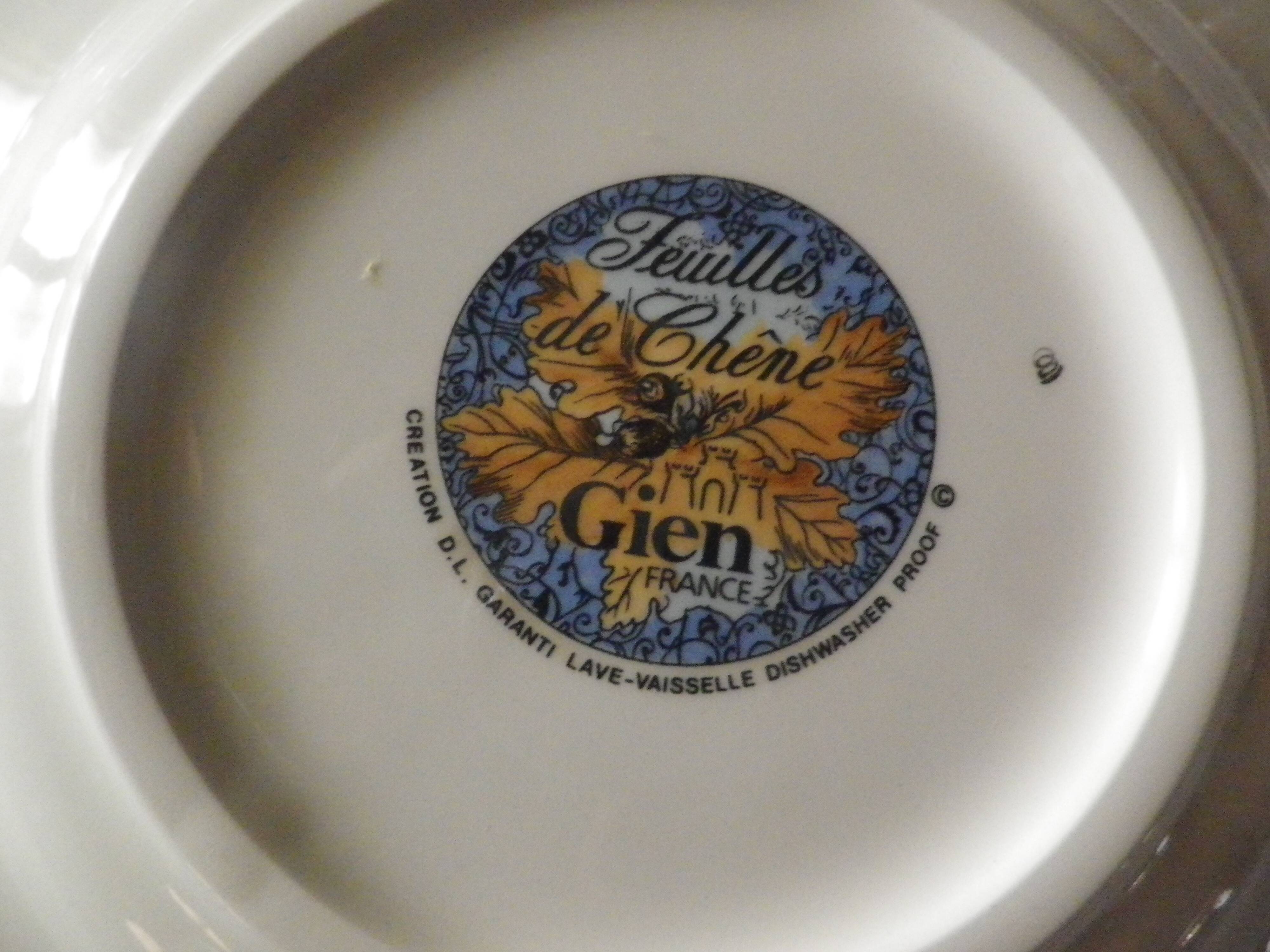 6 assiettes à dessert Gien