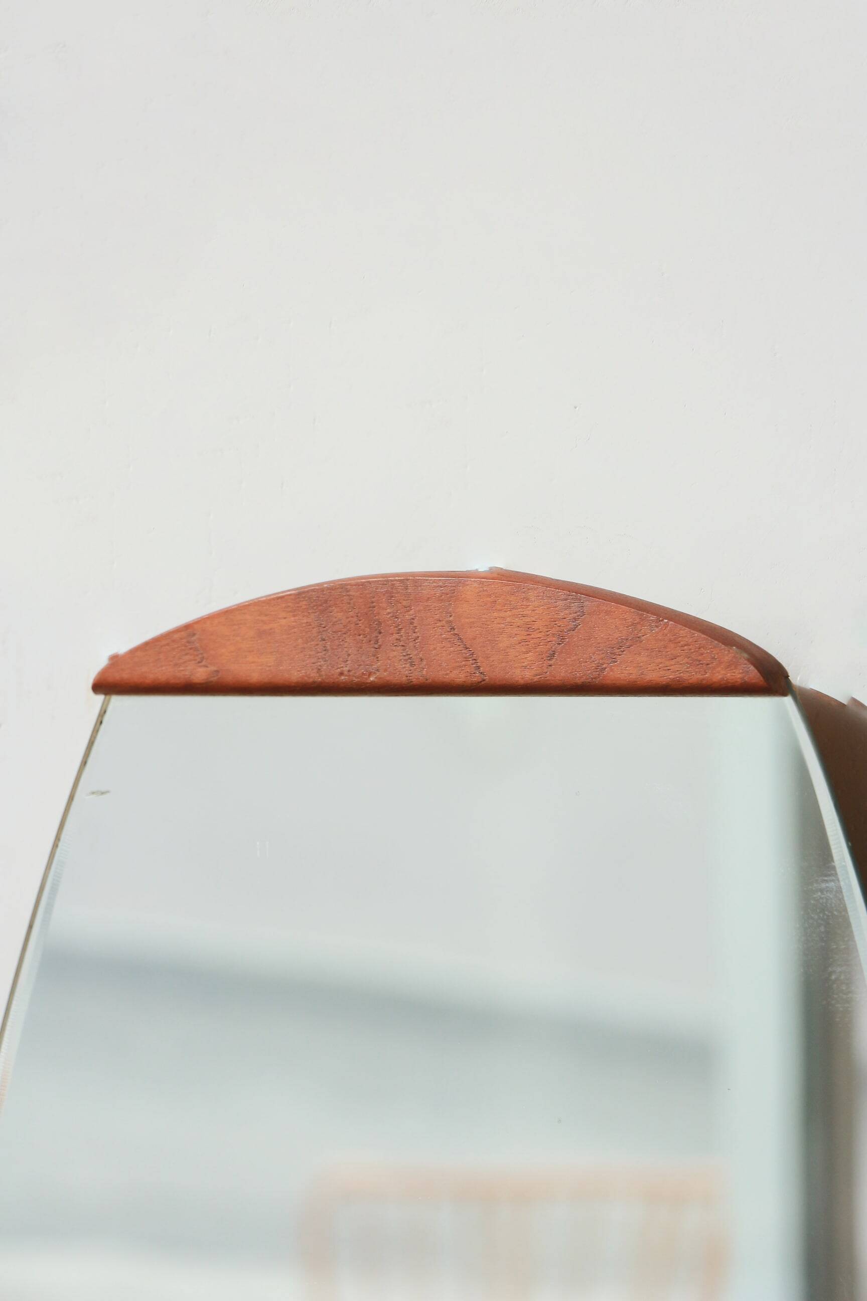 Oval beveled teak mirror - 1960 - 15.02.24.05