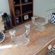 Pair of vintage chandeliers in chiseled glass 60s/70s