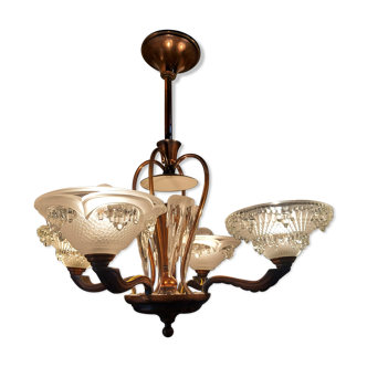 Vintage Art Deco chandelier 1950s