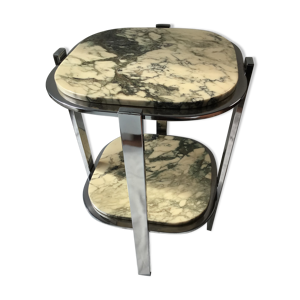 table d’appoint chromée - vert
