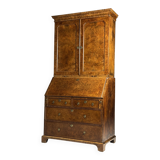 Burr walnut bureau bookcase 19th century
