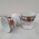 Porcelain egg cups MLV, geometric design, 1930s
