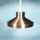 Vintage suspended lamp in aluminium from the 60s/70s, dining table lamp.