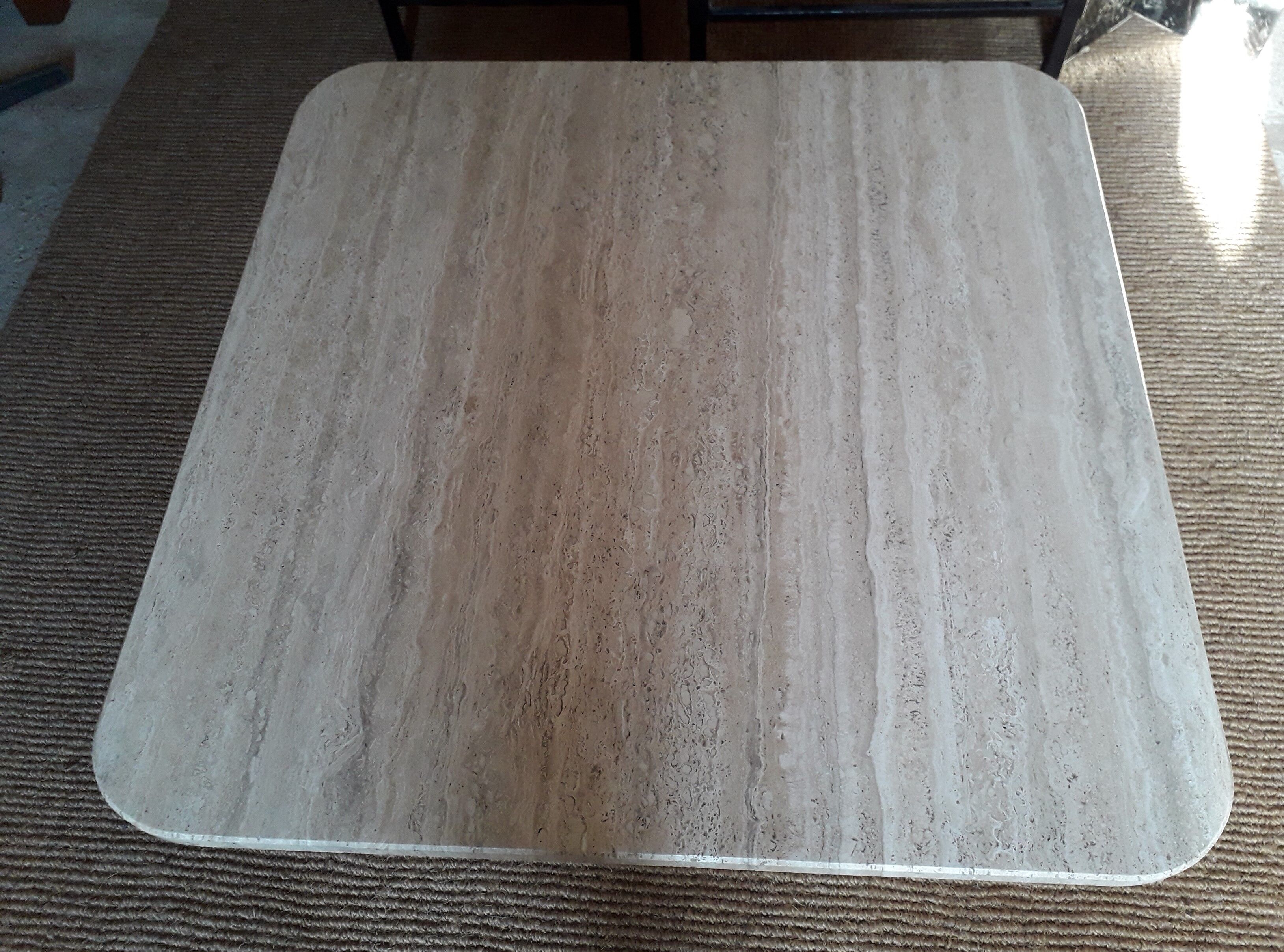 Travertine coffee table