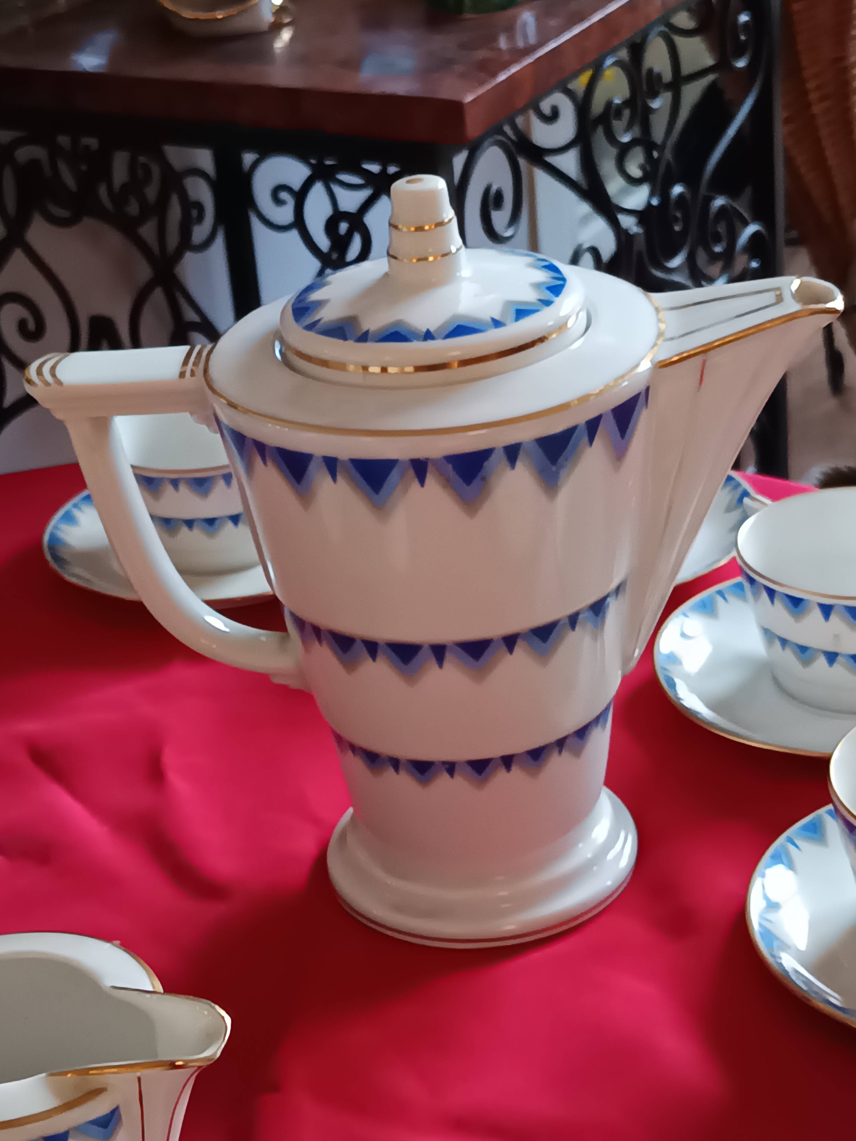 Art Deco coffee service Limoges attributed to Bétoule Legrand & Cie 1928