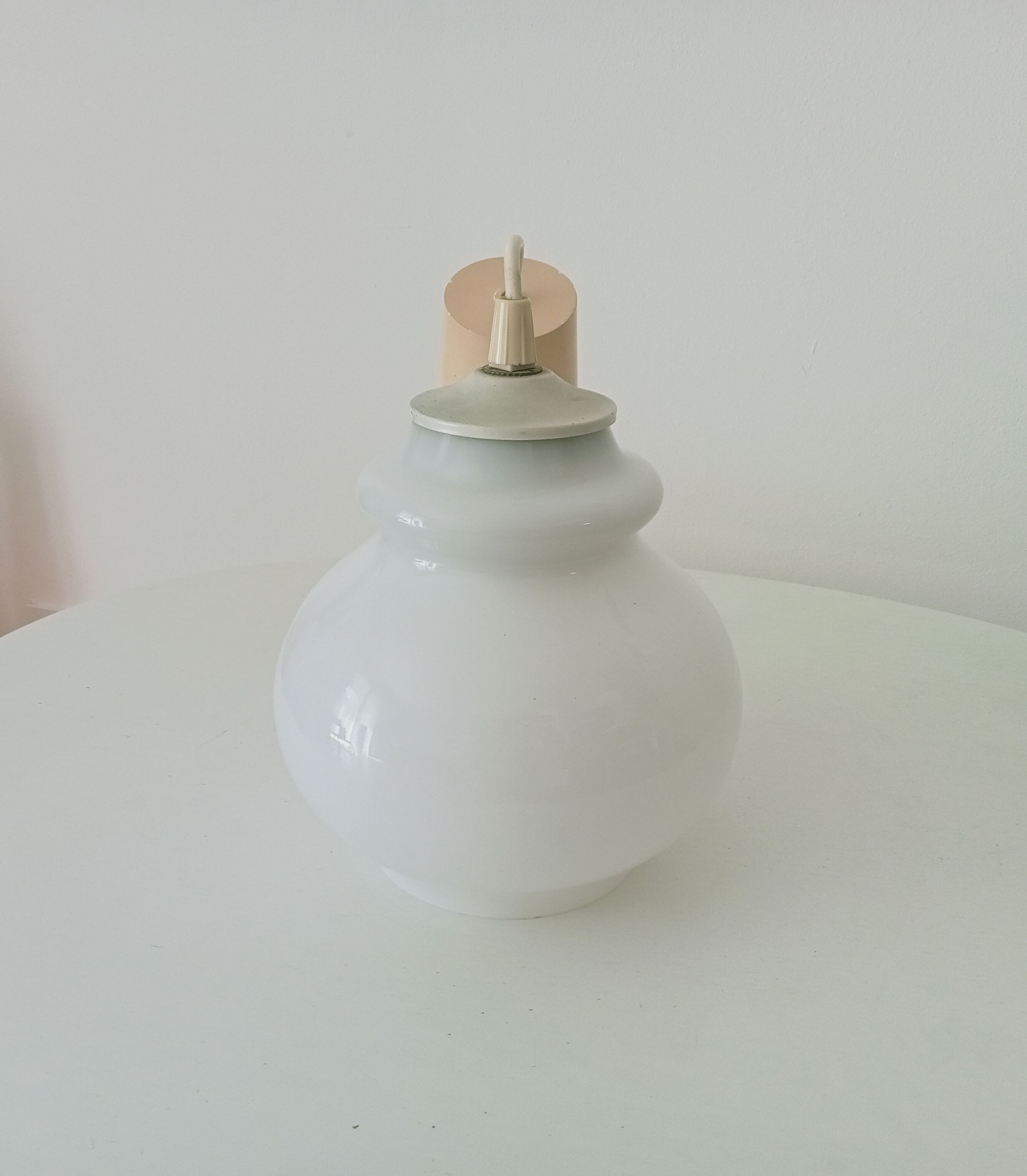 Vintage opaline pendant lamp