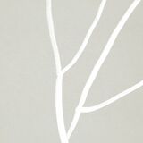 Botanical illustration white lines 50x70cm