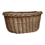 Panier osier marron gris
