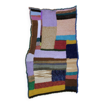 Handmade Crochet Patchwork Throw Vintage Blanket