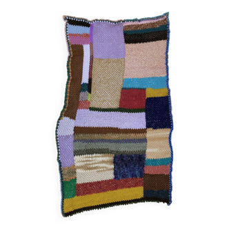 Jeté patchwork au crochet fait à la main #3 couverture vintage