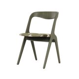 Chaise verte, design danois, années 1970, production : Danemark