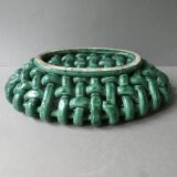 Woven ceramic basket signed Jérome Massier Vallauris