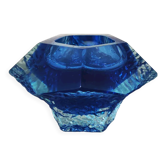 1960s blue ashtray or vide poche by Flavio Poli