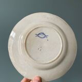 Series of 9 Creil Montereau plates, Flora model