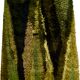 Green scandinavian modernist design wool rya rug woven handmade vintage 1960s